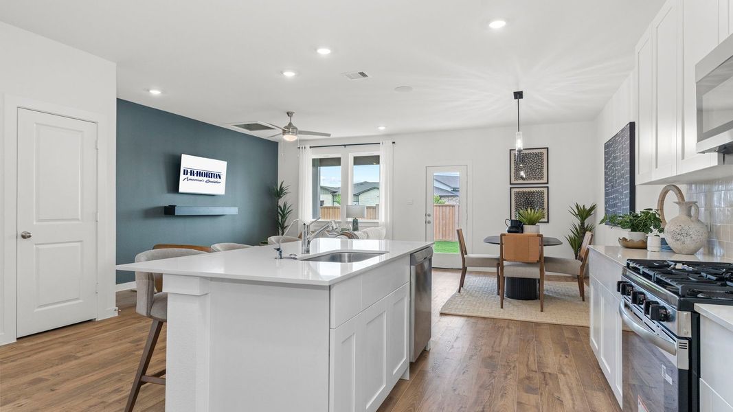 Furnished interior in a model home at Villarosa at Tamarron in Katy (Image 42).