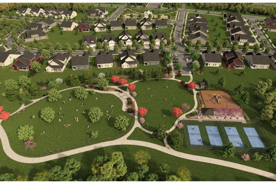Aerial view of the Allen Park community in Raleigh, NC, showing layout and nearby surroundings (Image 7).