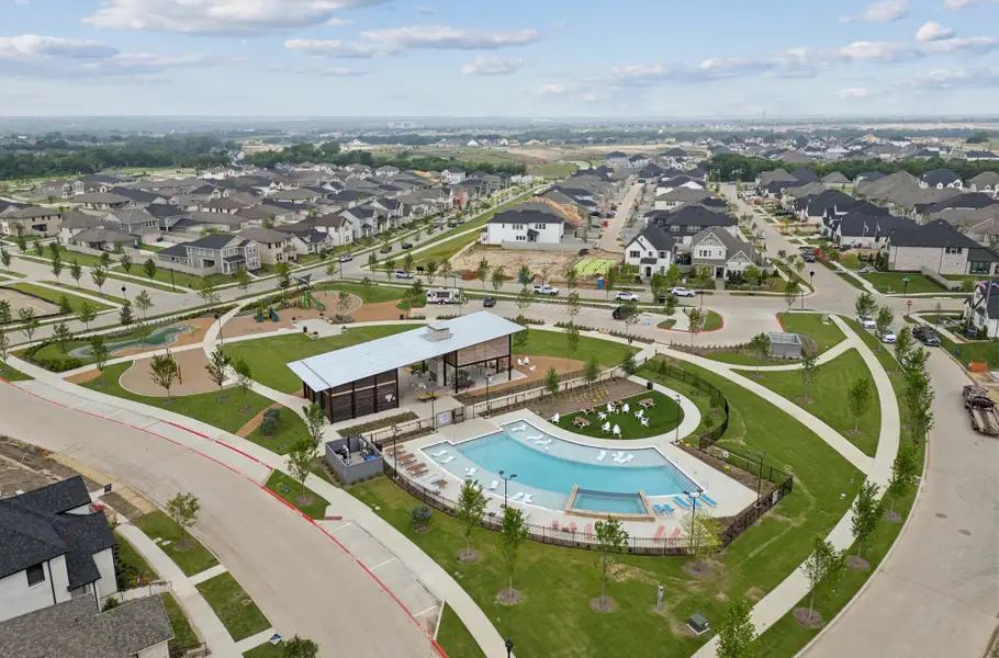 Aerial view of the Painted Tree - Woodland West community in McKinney, TX, showing layout and nearby surroundings (Image 1).