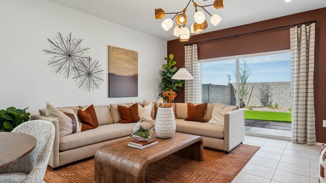 Furnished interior in a model home at Elena Trails in Maricopa (Image 12).