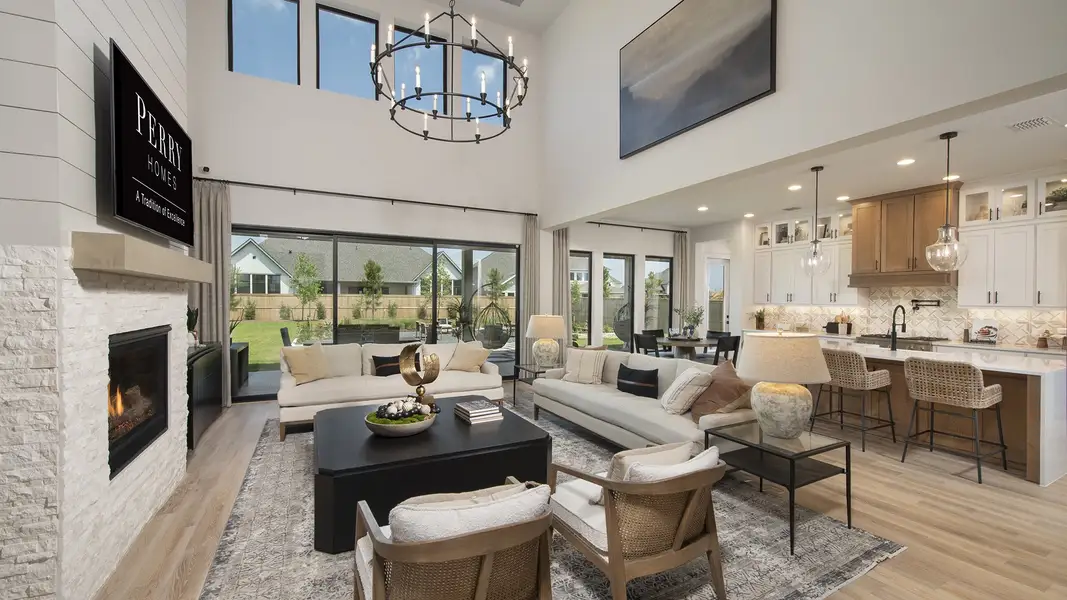 Furnished interior in a model home at Fulshear Lakes 80' in Fulshear (Image 6).