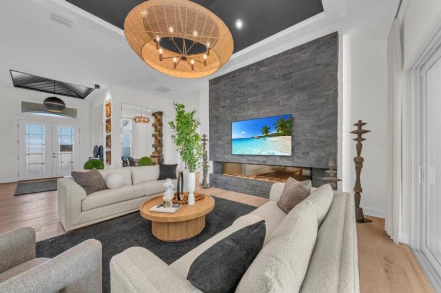 Furnished interior in a model home at Hampton Lakes in Sarasota (Image 63). Furnished interior in a model home at Hampton Lakes in Sarasota (Image 63).