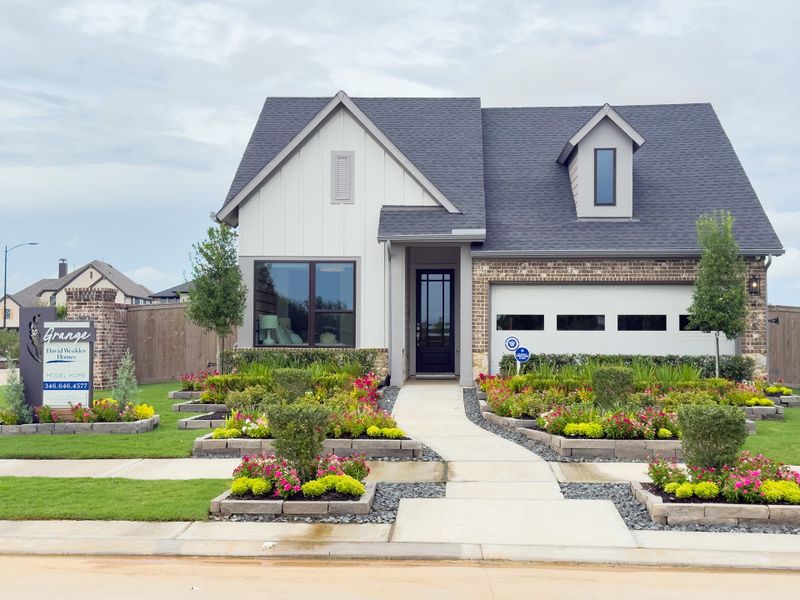 A charming modern home with landscaped gardens in Grange 45' Homesites by David Weekley Homes (Katy, TX). A charming modern home with landscaped gardens in Grange 45' Homesites by David Weekley Homes (Katy, TX).