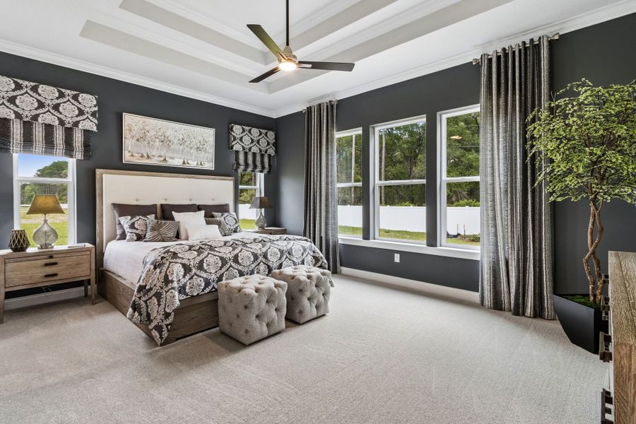 Furnished interior in a model home at Sandy Bluff in Yulee (Image 27).