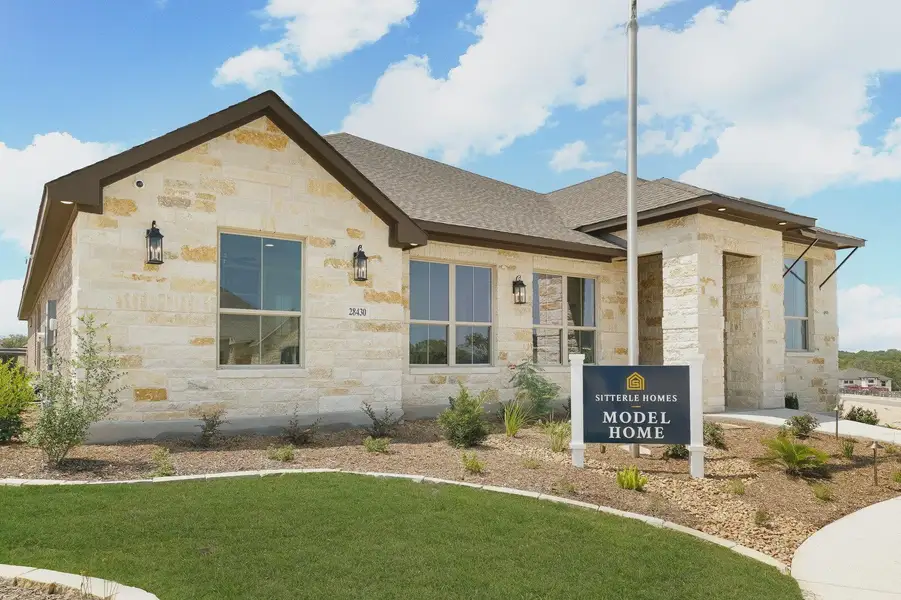 Front exterior of a home in the Kinder Gale 65’s at Kinder Ranch community, located in San Antonio, TX (Image 2).