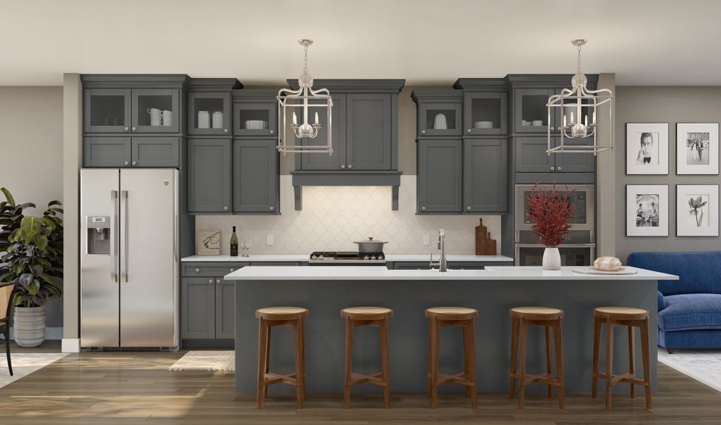 Furnished interior in a model home at Townes at Northlake in Oviedo (Image 7).