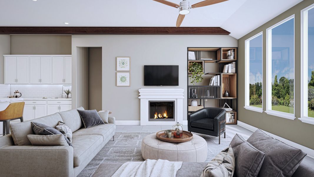 Furnished interior in a model home at Highland Estates in San Antonio (Image 7).