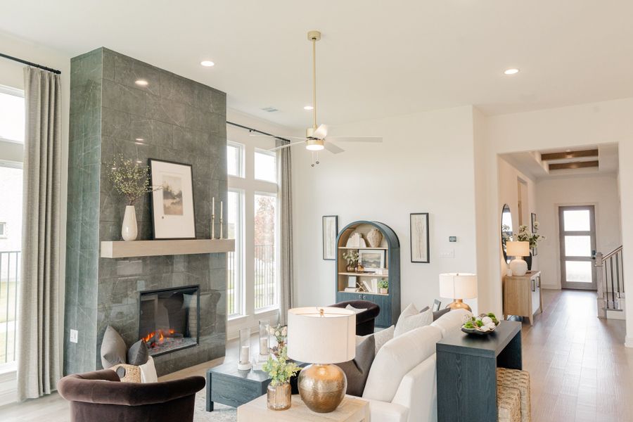 Furnished interior in a model home at Bull Hide Estates in Hewitt (Image 5). Furnished interior in a model home at Bull Hide Estates in Hewitt (Image 5).