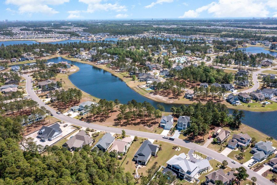 Aerial view of the Waterbridge community in Myrtle Beach, SC, showing layout and nearby surroundings (Image 7).