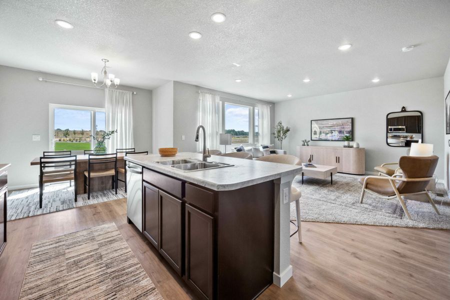 Furnished interior in a model home at Aspen Ranch in Fountain (Image 3).