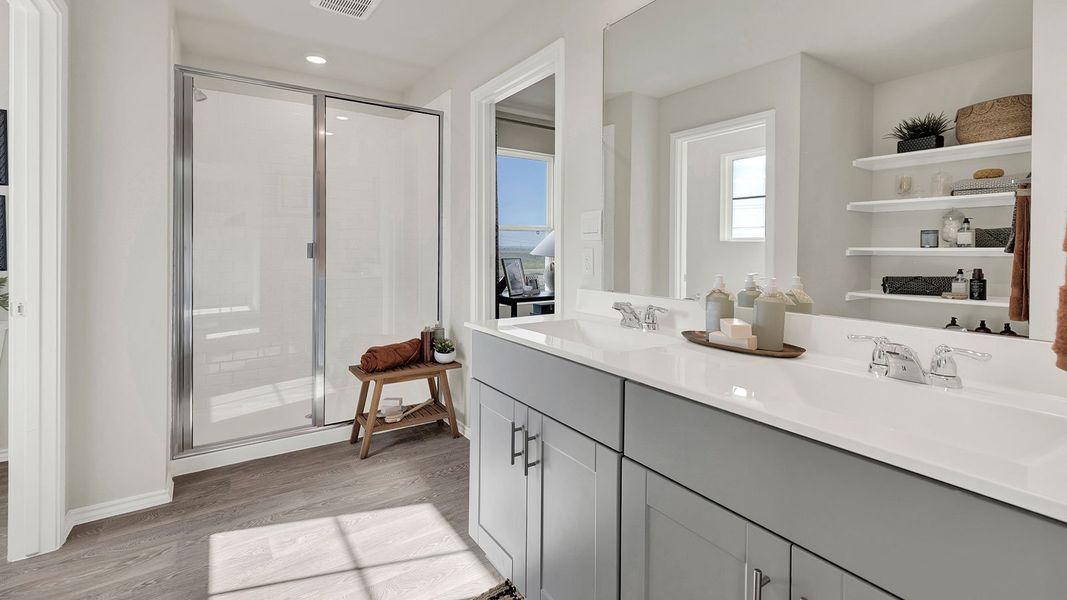 Furnished interior in a model home at Bollinger in Maxwell (Image 10). Furnished interior in a model home at Bollinger in Maxwell (Image 10).
