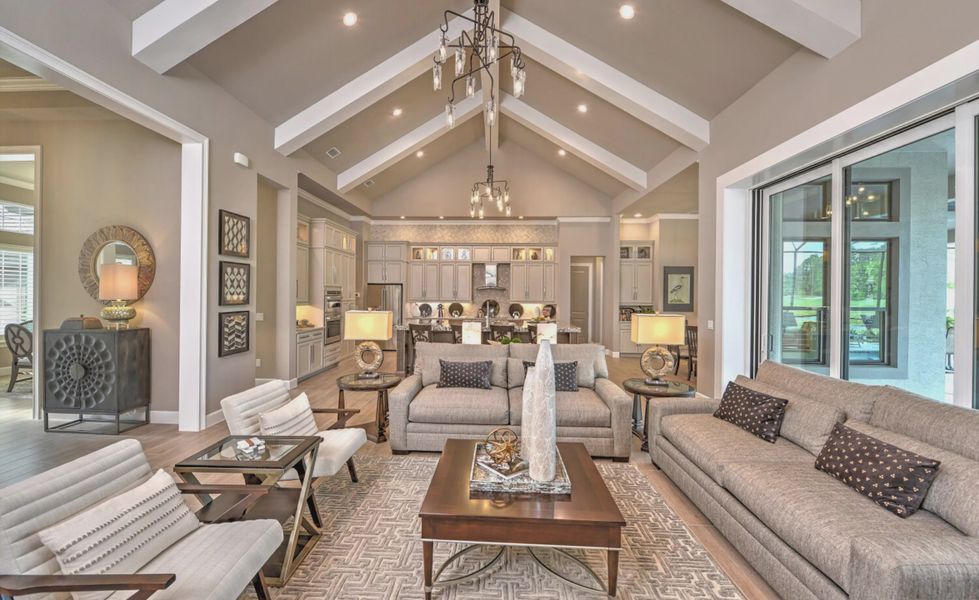 Furnished interior in a model home at The Reserve at Plantation Bay in Bunnell (Image 5).