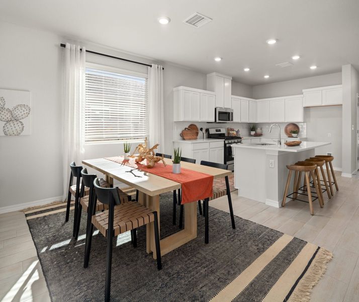 Furnished interior in a model home at Painted Desert in Horizon City (Image 6). Furnished interior in a model home at Painted Desert in Horizon City (Image 6).