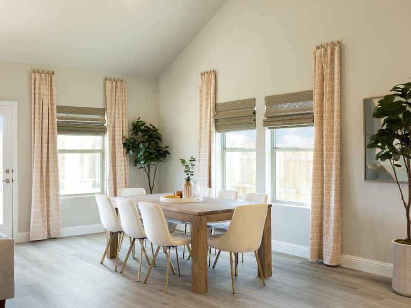 The Kessler's dining room featured at Trails of Lavon.