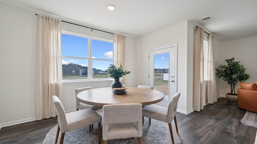 Furnished interior in a model home at Tooley Harbor in Elizabeth City (Image 11).