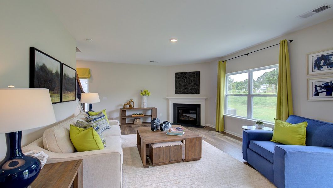 Furnished interior in a model home at Tap Root Farms in Fletcher (Image 11).