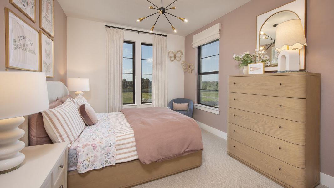 Furnished interior in a model home at Eldorado At Santa Rita Ranch 60' in Liberty Hill (Image 17). Furnished interior in a model home at Eldorado At Santa Rita Ranch 60' in Liberty Hill (Image 17).