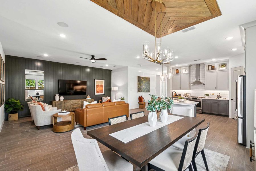 Furnished interior in a model home at Riceland 50’ Alley Load Homesites in Mont Belvieu (Image 9).