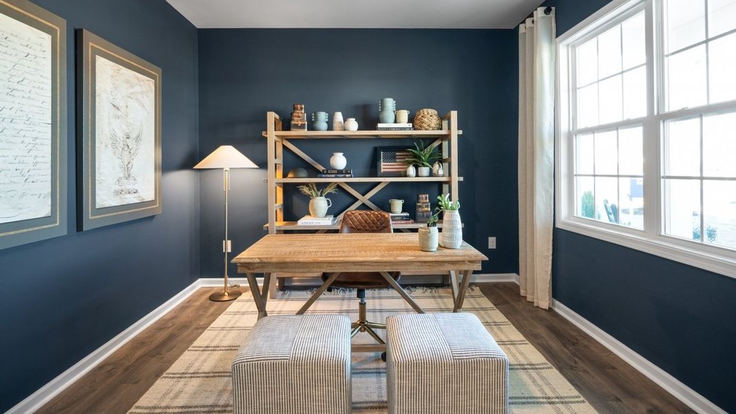 Furnished interior in a model home at The Estates at Edinborough in Gibsonville (Image 6).