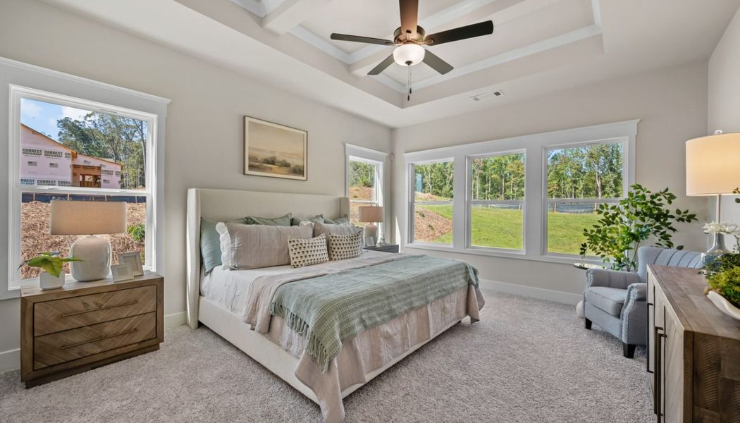 Furnished interior in a model home at Rosewood Lake Preserve in Hoschton (Image 30).