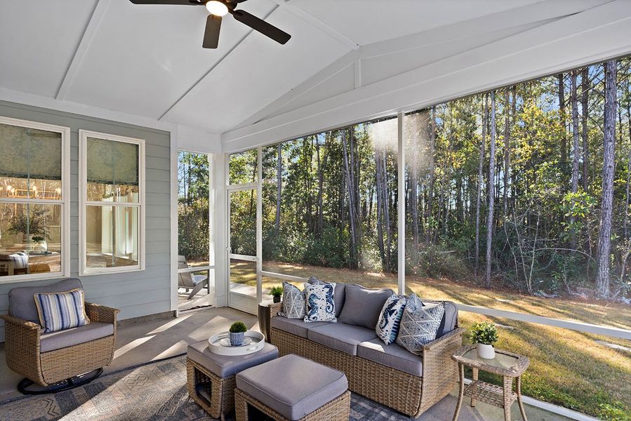 Furnished interior in a model home at East & Mason in Wilmington (Image 7).