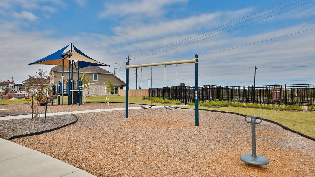 Swing Set and Playground Equipment at Beamer Villas Community Park Swing Set and Playground Equipment at Beamer Villas Community Park