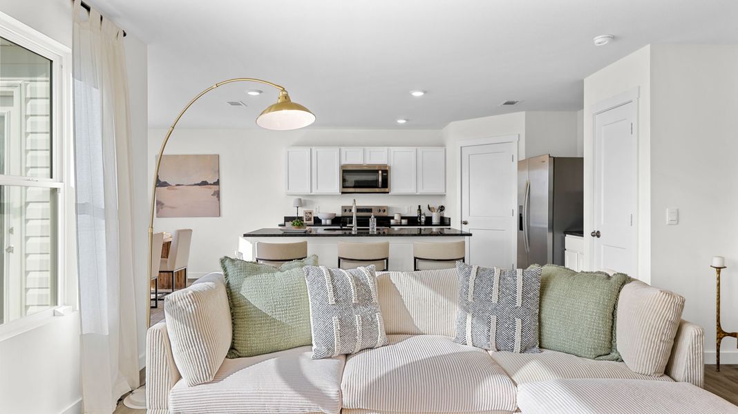 Furnished interior in a model home at Evergreen Landing in Rossville (Image 7).