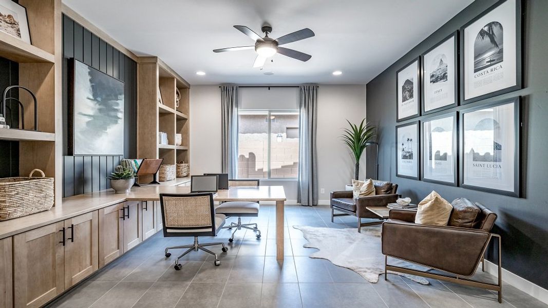 Furnished interior in a model home at Ladera Trails Venture II in San Tan Valley (Image 4). Furnished interior in a model home at Ladera Trails Venture II in San Tan Valley (Image 4).