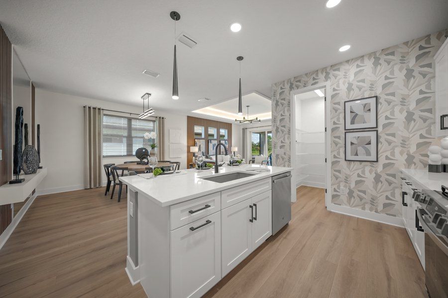 Furnished interior in a model home at Shellstone at Waterside in Sarasota (Image 60).