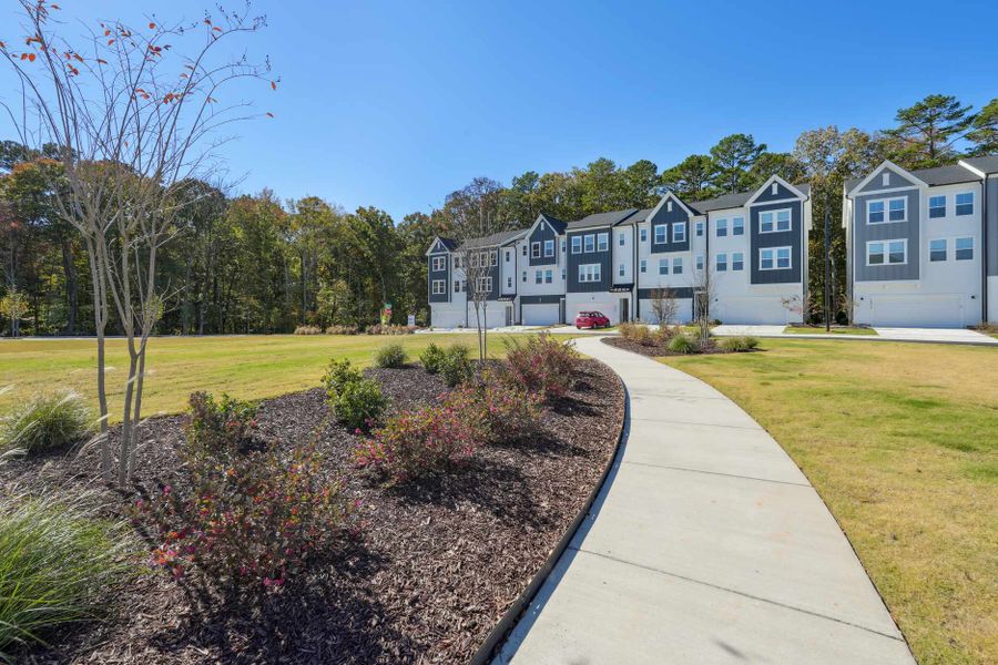 Front exterior of a home in the Twinleaf Townes community, located in Chapel Hill, NC (Image 10). Front exterior of a home in the Twinleaf Townes community, located in Chapel Hill, NC (Image 10).