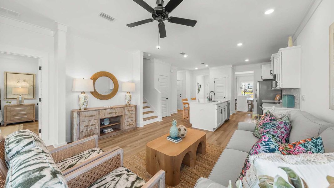 Furnished interior in a model home at Colonial East in Panama City Beach (Image 8).