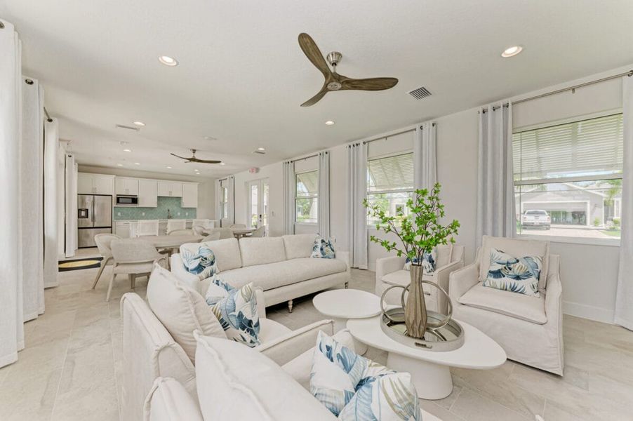 Furnished interior in a model home at The Laurels in Parrish (Image 162).