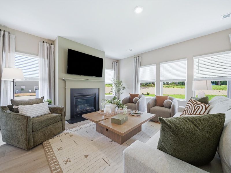 Furnished interior in a model home at Southwell Commons in Anderson (Image 7). Furnished interior in a model home at Southwell Commons in Anderson (Image 7).