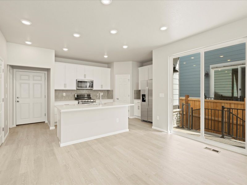 The Keystone floorplan interior image taken at a Meritage Homes community in Aurora, CO. The Keystone floorplan interior image taken at a Meritage Homes community in Aurora, CO.