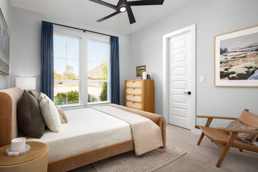 Furnished interior in a model home at Wolf Ranch in Georgetown (Image 36).