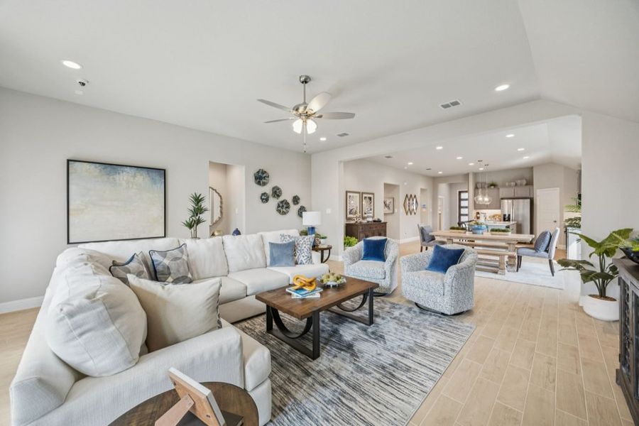 Furnished interior in a model home at Arcadia Trails in Balch Springs (Image 22).