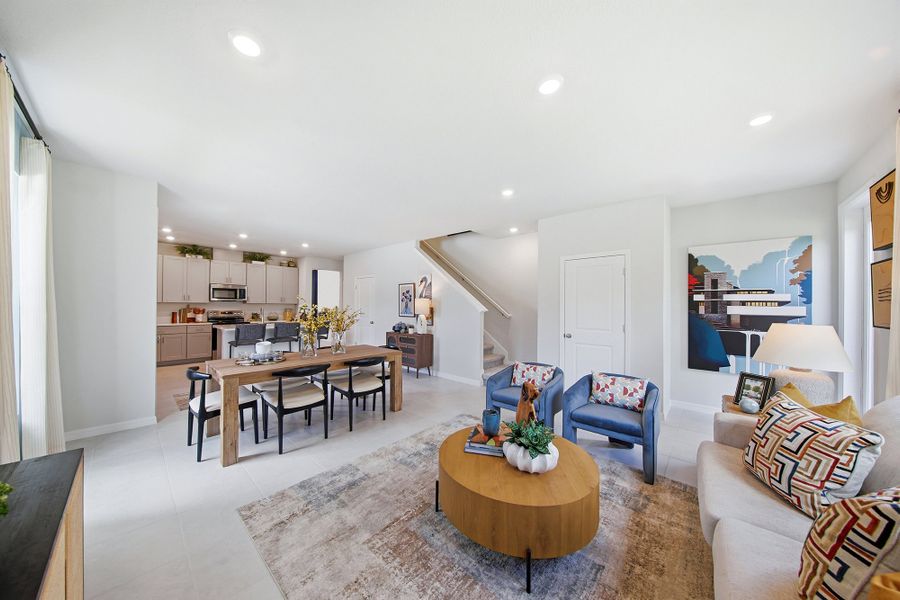 Furnished interior in a model home at Preserve at The Cays – The Harbor Series in Daytona Beach (Image 8). Furnished interior in a model home at Preserve at The Cays – The Harbor Series in Daytona Beach (Image 8).