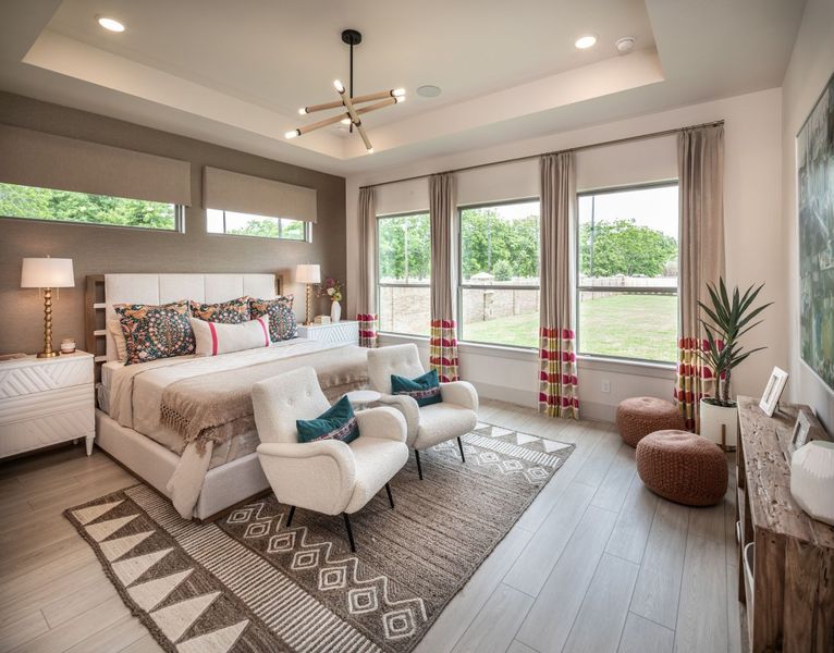Furnished interior in a model home at Weston Lakes in Fulshear (Image 8).