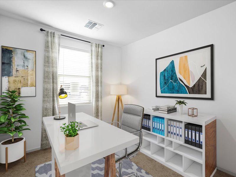 Furnished interior in a model home at Las Patrias at Star Valley Phase III - Premier Series in Tucson (Image 11).