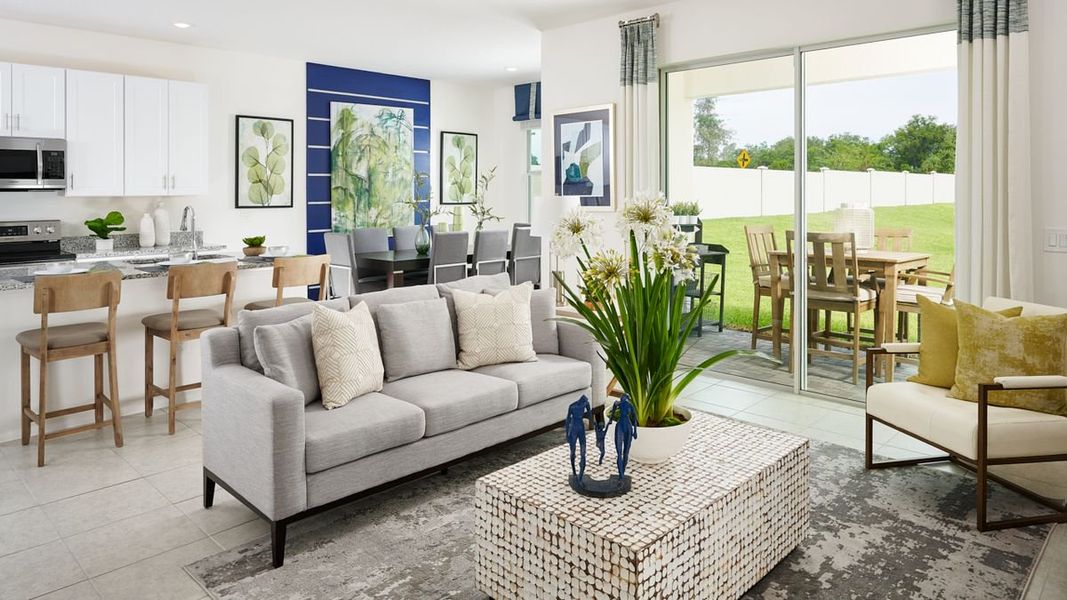 Furnished interior in a model home at Leela Reserve Single Family in Tavares (Image 15). Furnished interior in a model home at Leela Reserve Single Family in Tavares (Image 15).