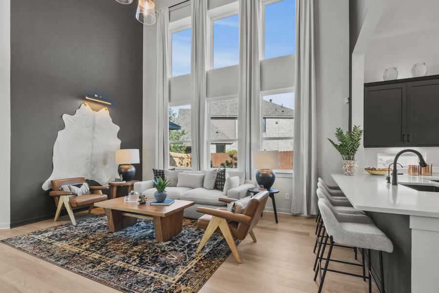 Furnished interior in a model home at Confluence in Marion (Image 7).