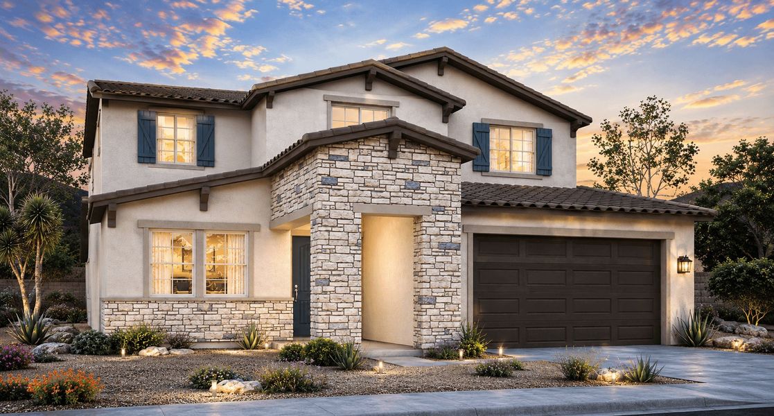 Front exterior of a home in the Alta Vida at Westpark community, located in Buckeye, AZ (Image 8). Front exterior of a home in the Alta Vida at Westpark community, located in Buckeye, AZ (Image 8).