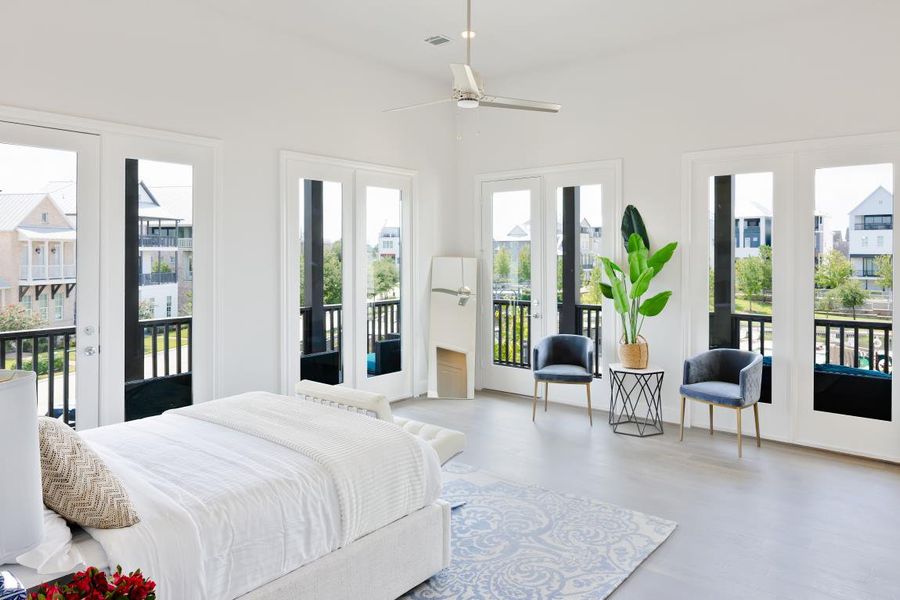 Furnished interior in a model home at Kolbe Farms in Houston (Image 10).