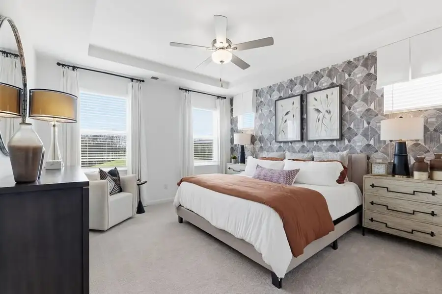 Furnished interior in a model home at Terraces at the Exchange in Indian Land (Image 3).