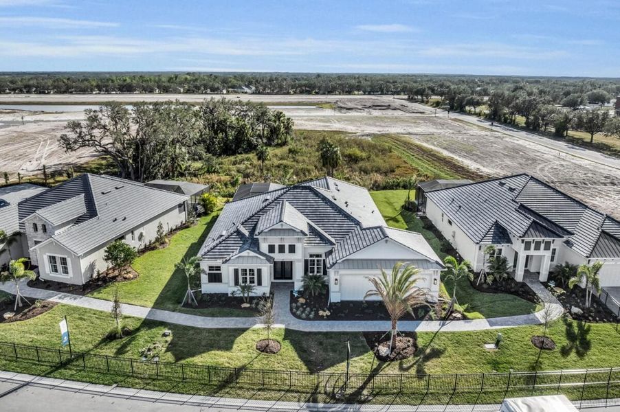 Aerial view of the Artisan at Watercolor Place community in Bradenton, FL, showing layout and nearby surroundings (Image 15).
