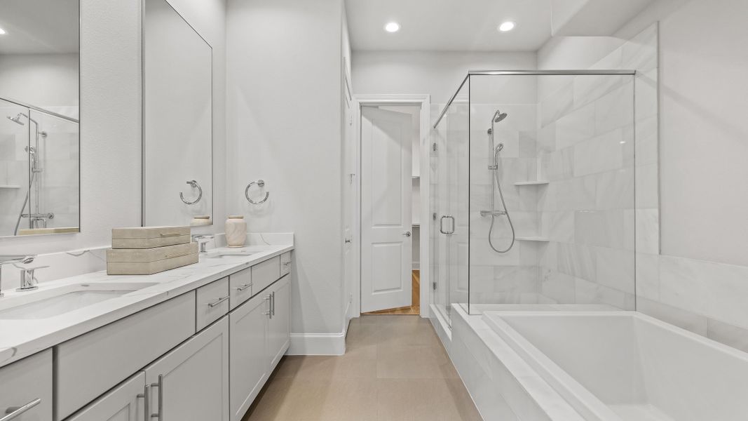 Furnished interior in a model home at Las Colinas Station in Irving (Image 14).