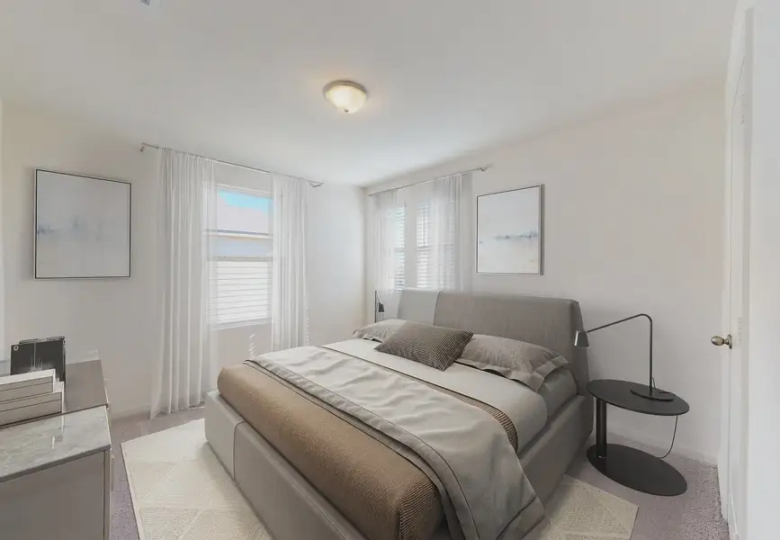 Furnished interior in a model home at The Point in Rolesville (Image 6).