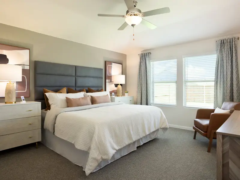 Furnished interior in a model home at River Ridge in Crandall (Image 23).