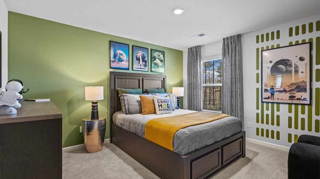 Furnished interior in a model home at Garden Lakes in Hampton (Image 13).