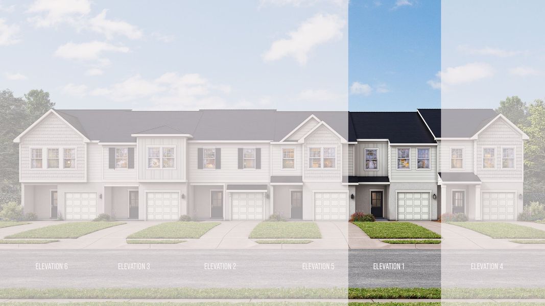 Elevation 1 of a Twin Oaks Townhome